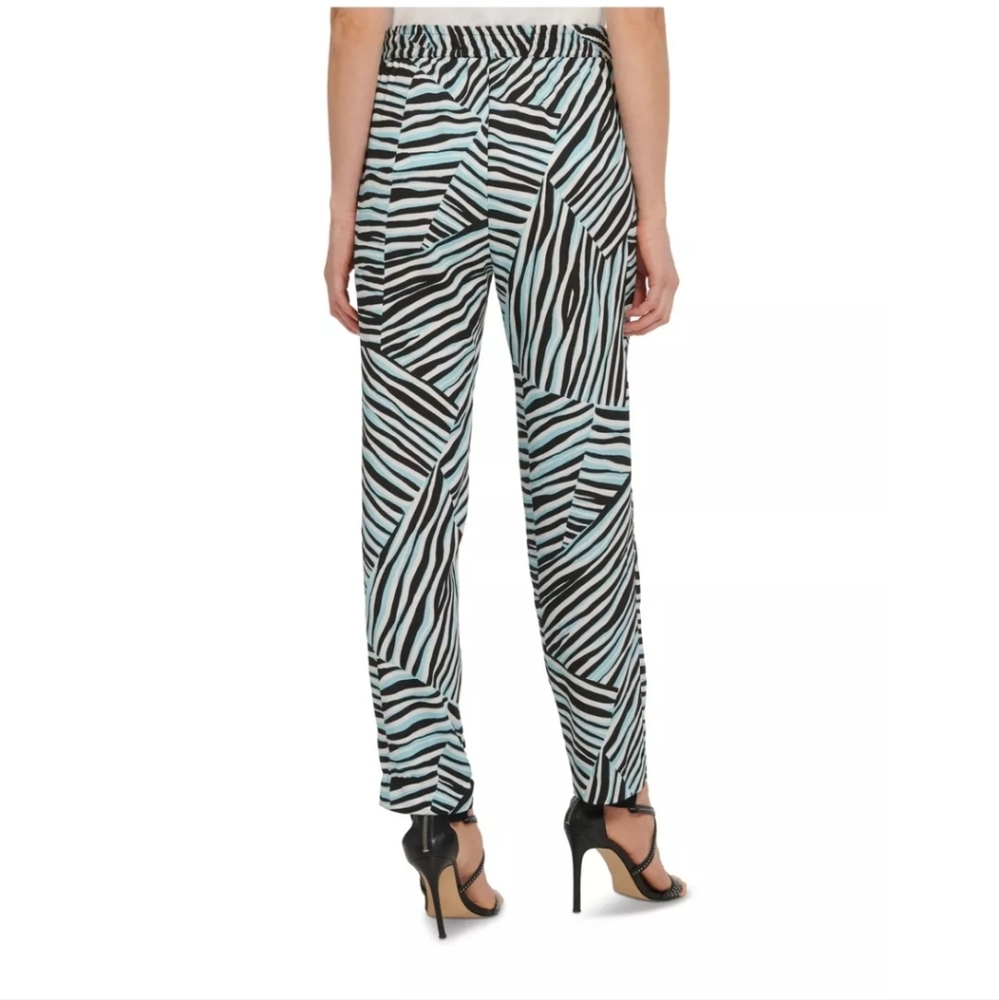 🆕NWT DKNY Printed Tie Waist Pull On Pants - Picture 3 of 11